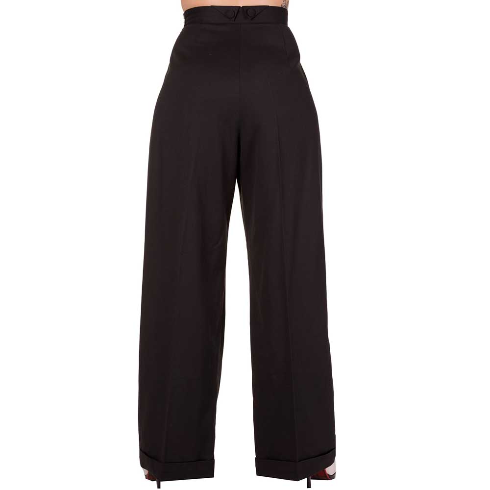 Banned - HIDDEN AWAY Pantalon large - Noir